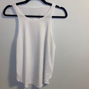Fabletics White Cropped Swing Tank Top